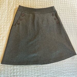Betabrand Charcoal A-Line Skirt